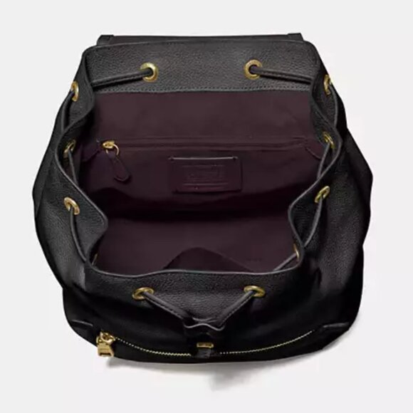 Coach Black Leather Backpack - Picture 7 of 7